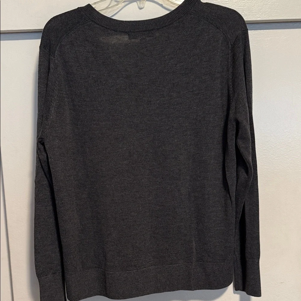 Banana Republic Charcoal V-Neck Sweater - Picture 4 of 4